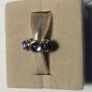 Genuine Pandora Purple Glass Bubble Charm